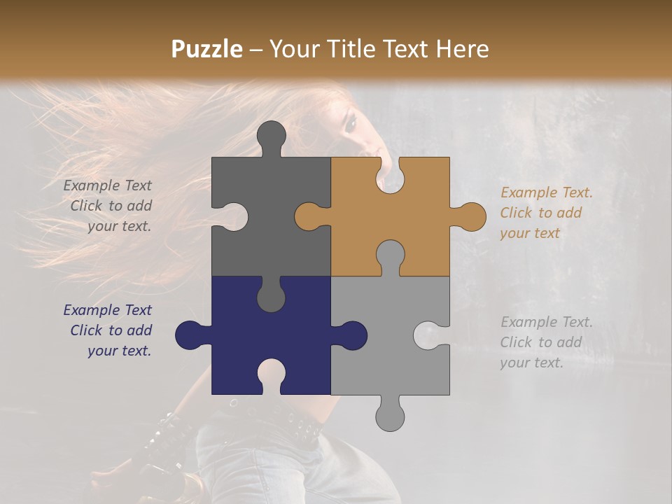 Action Motion Girl PowerPoint Template