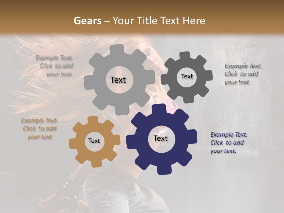 Action Motion Girl PowerPoint Template