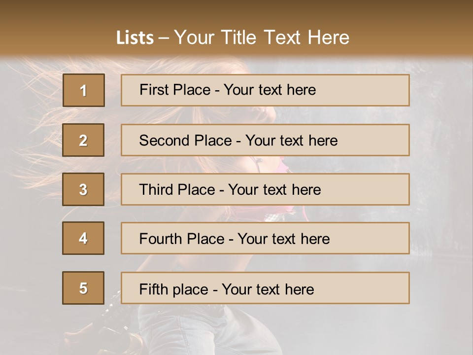 Action Motion Girl PowerPoint Template