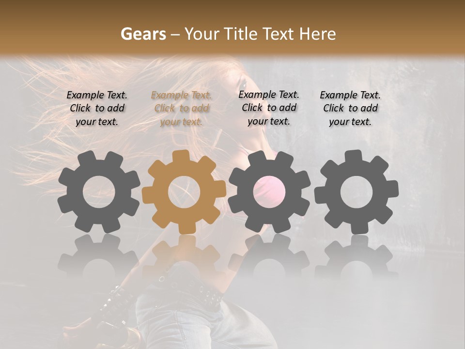 Action Motion Girl PowerPoint Template