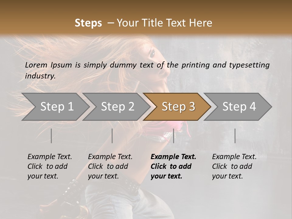 Action Motion Girl PowerPoint Template