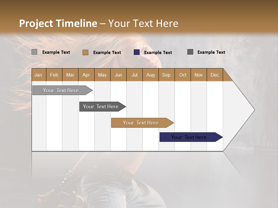Action Motion Girl PowerPoint Template