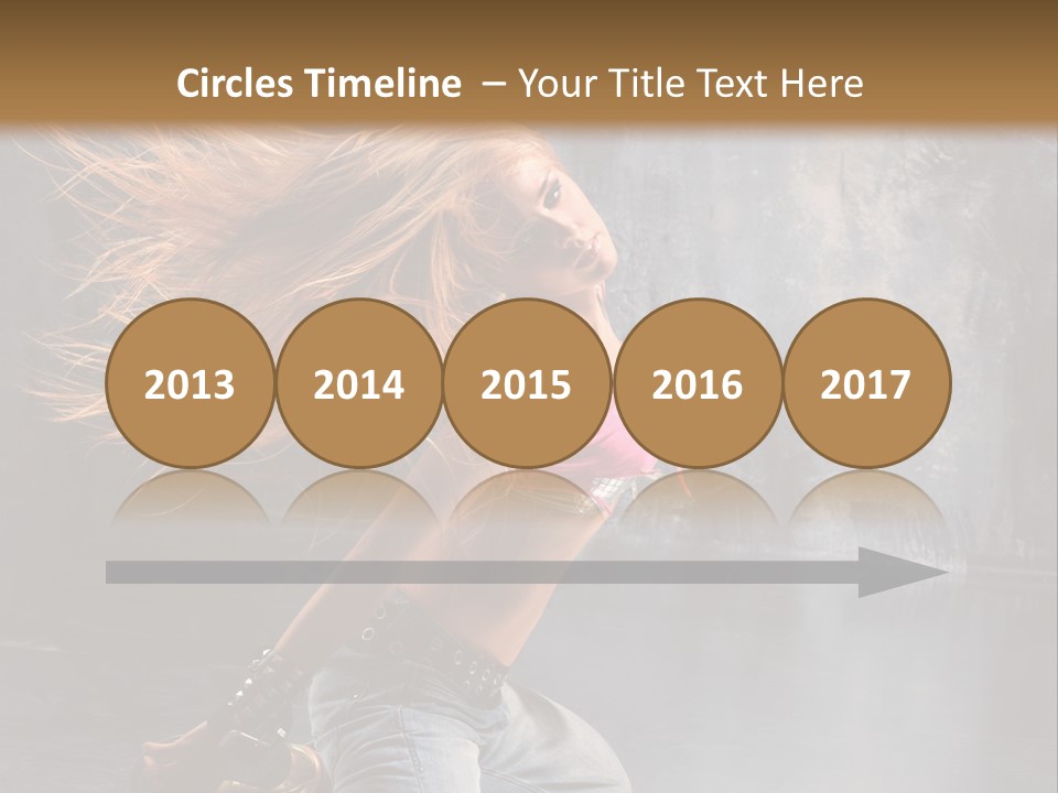 Action Motion Girl PowerPoint Template