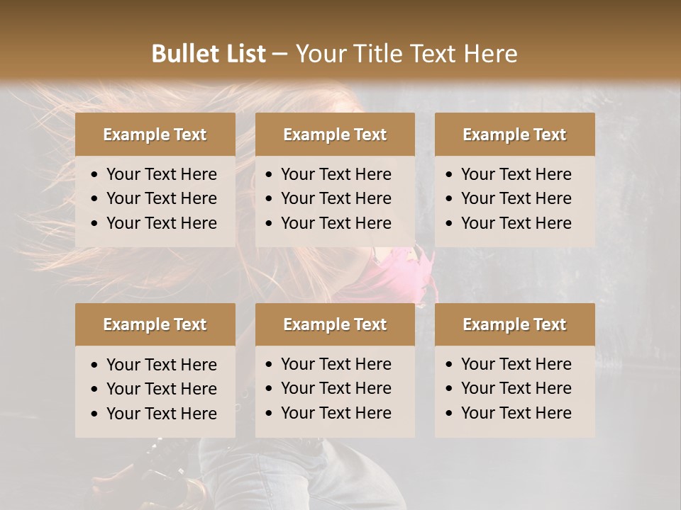 Action Motion Girl PowerPoint Template