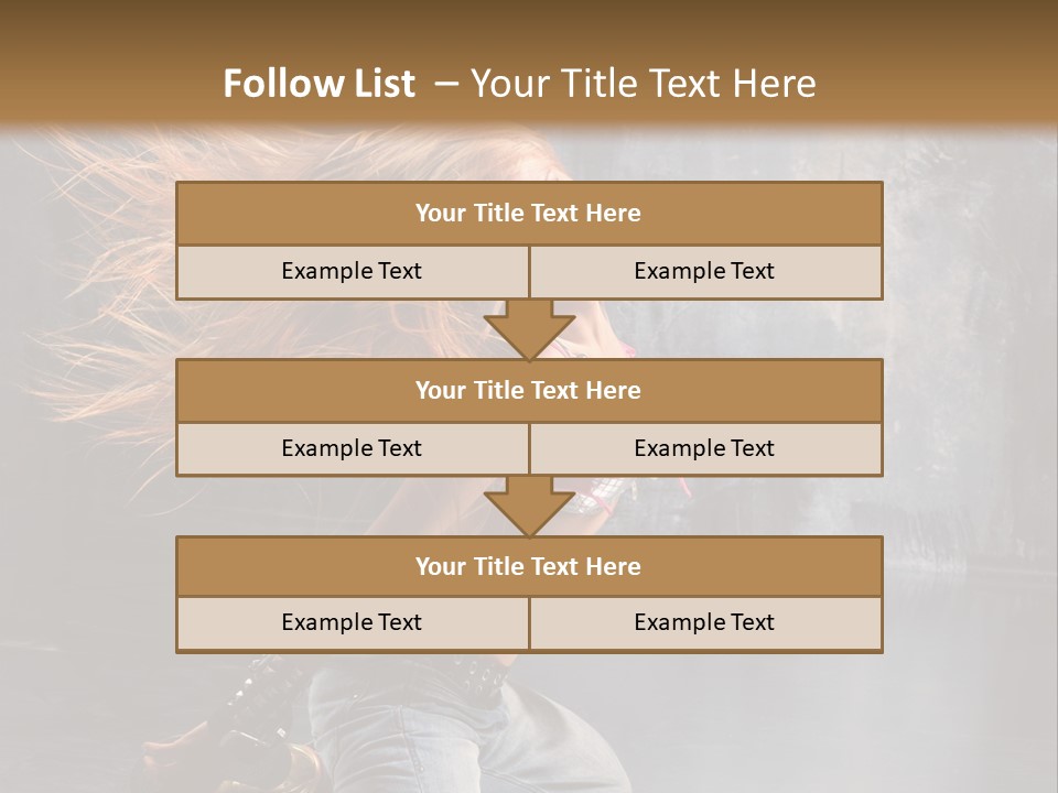 Action Motion Girl PowerPoint Template