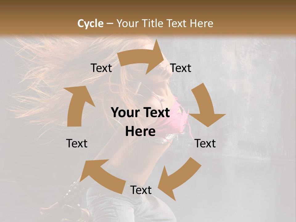 Action Motion Girl PowerPoint Template