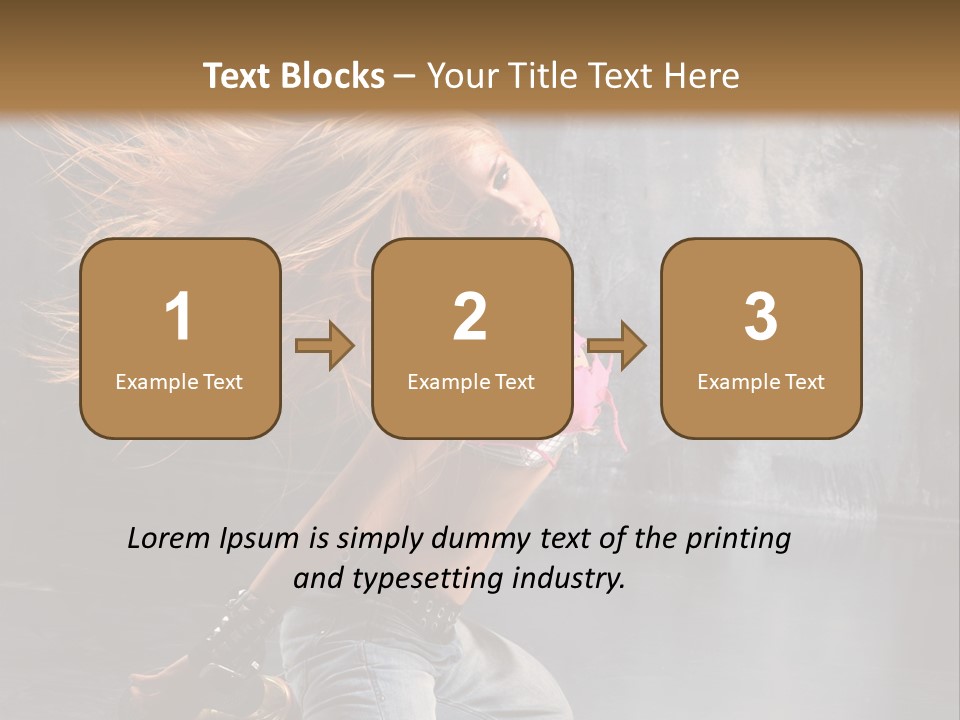 Action Motion Girl PowerPoint Template