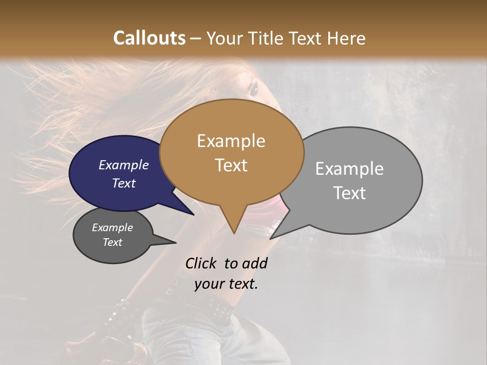 Action Motion Girl PowerPoint Template