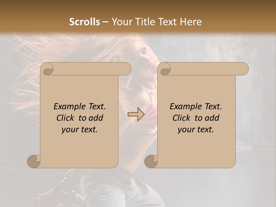 Action Motion Girl PowerPoint Template