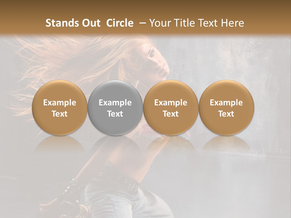 Action Motion Girl PowerPoint Template