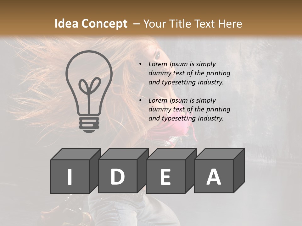 Action Motion Girl PowerPoint Template