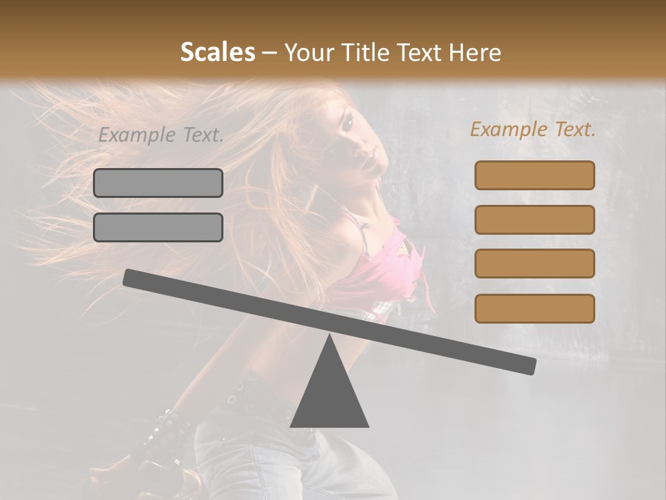 Action Motion Girl PowerPoint Template