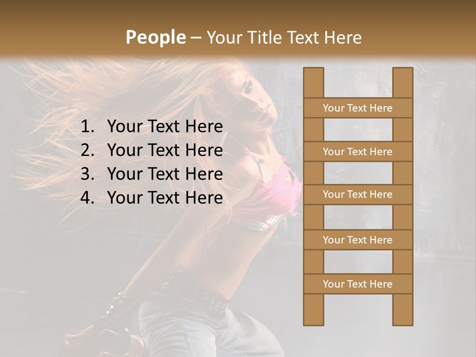 Action Motion Girl PowerPoint Template