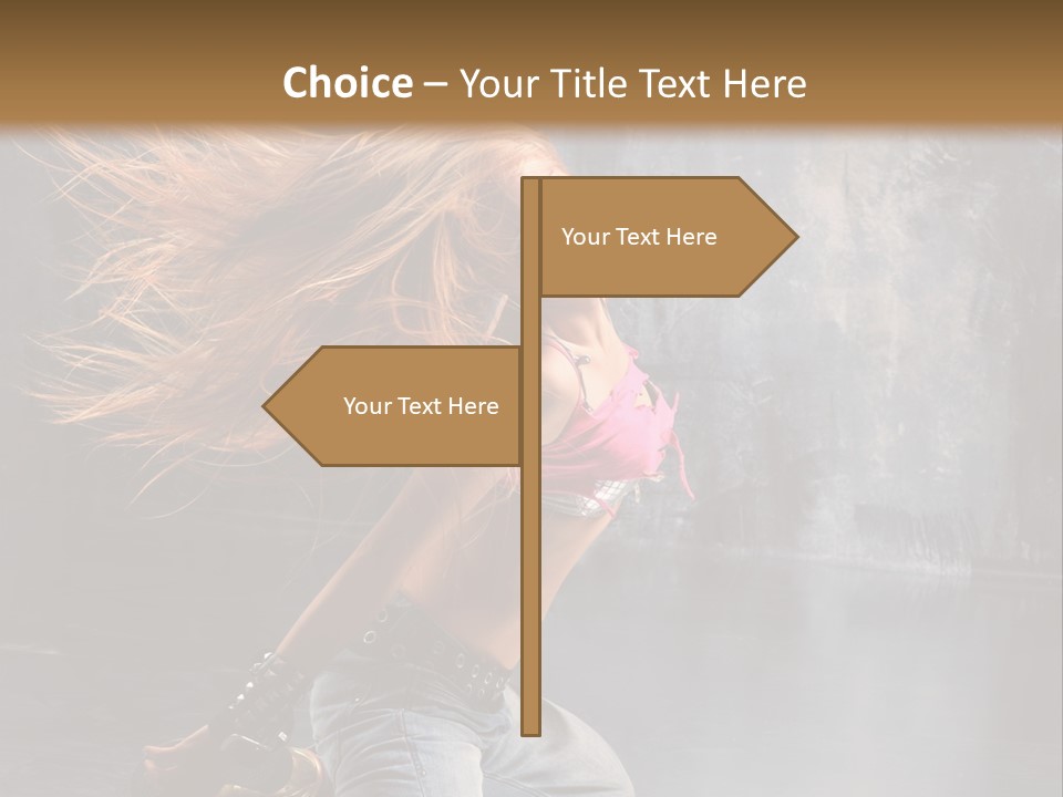 Action Motion Girl PowerPoint Template