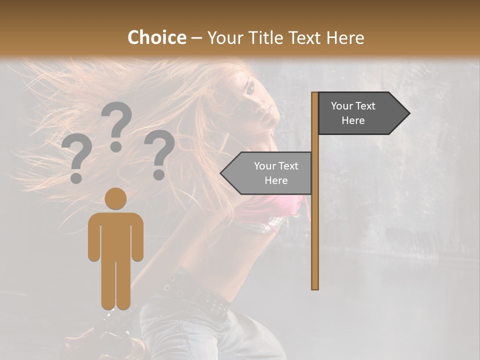 Action Motion Girl PowerPoint Template