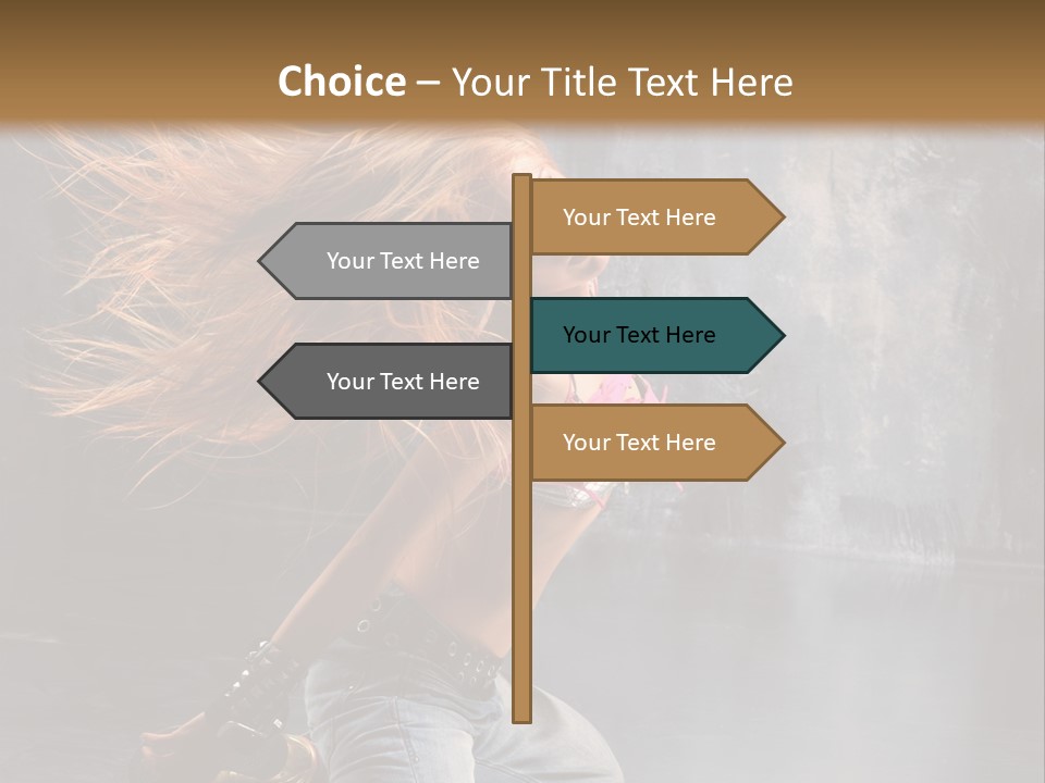 Action Motion Girl PowerPoint Template