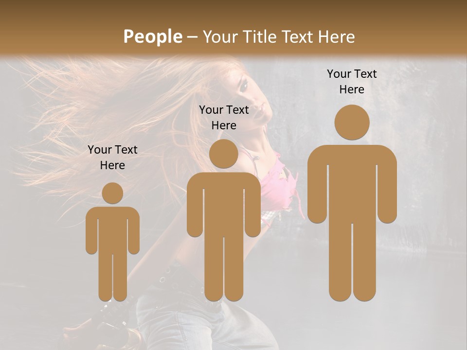 Action Motion Girl PowerPoint Template