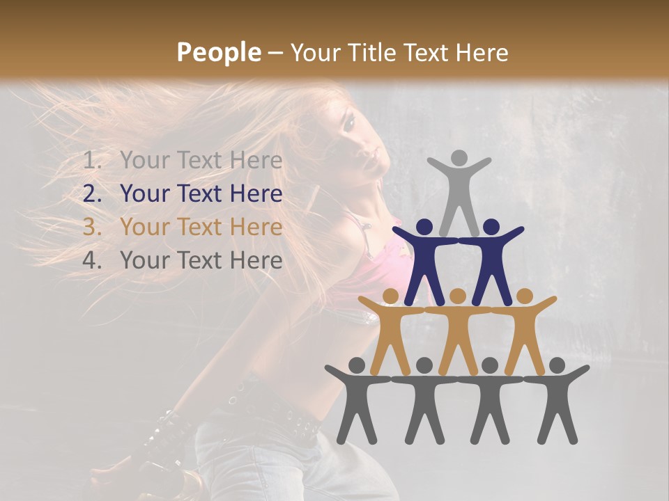 Action Motion Girl PowerPoint Template