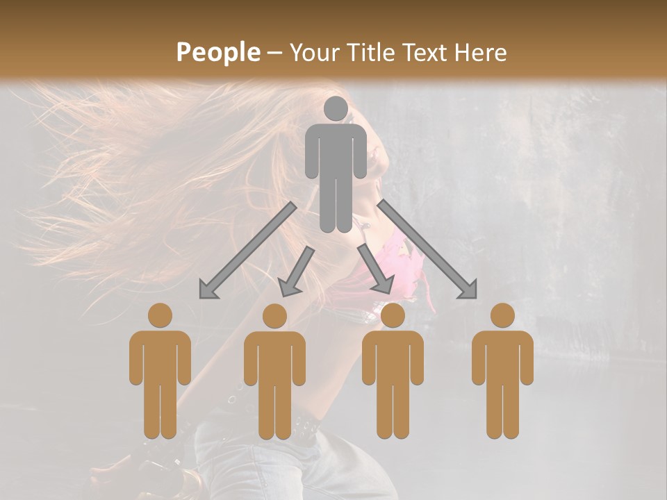 Action Motion Girl PowerPoint Template