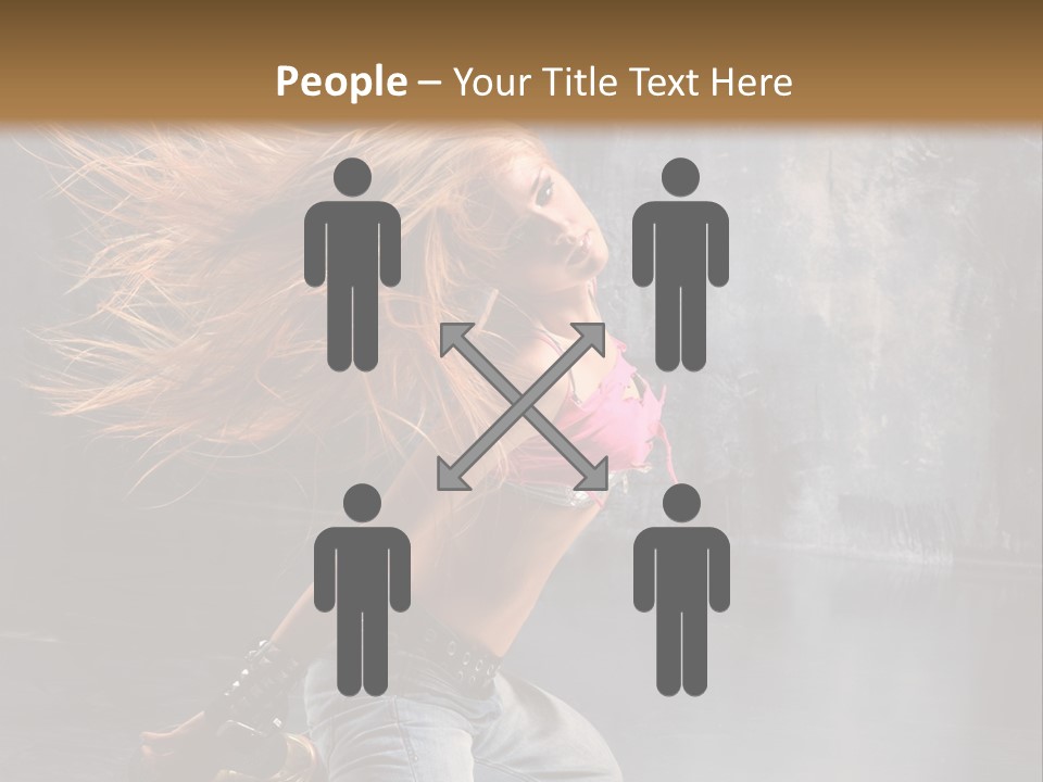 Action Motion Girl PowerPoint Template