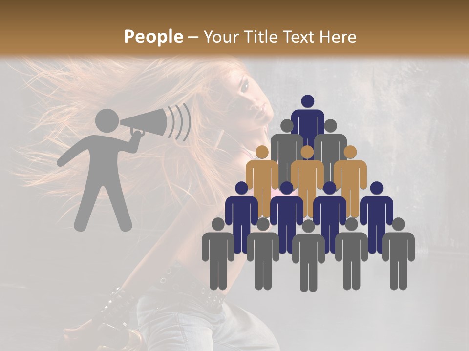 Action Motion Girl PowerPoint Template