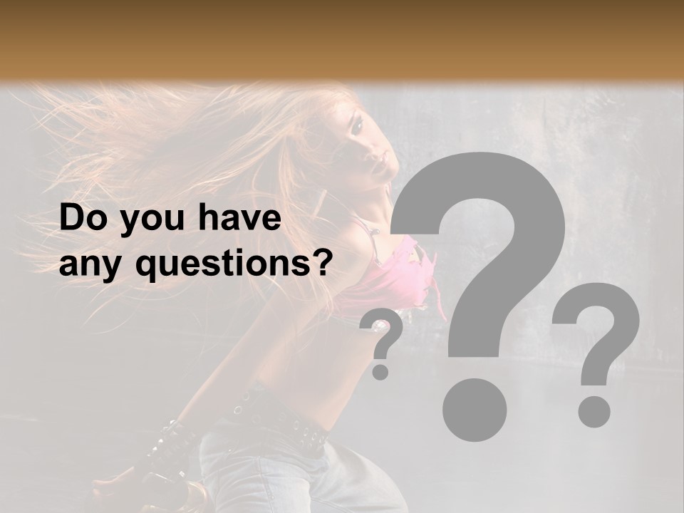 Action Motion Girl PowerPoint Template