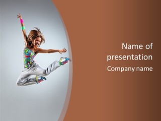 Laugh Teenager Aerobic PowerPoint Template