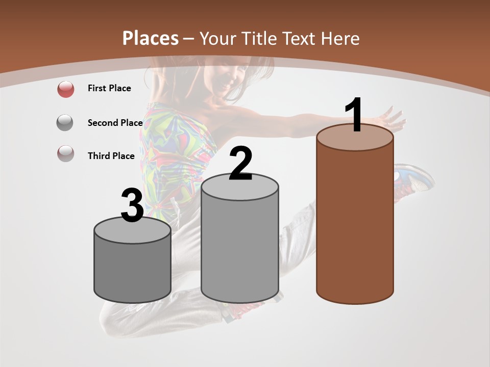 Laugh Teenager Aerobic PowerPoint Template