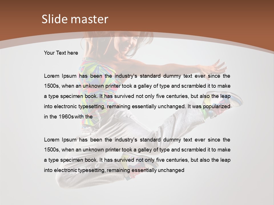 Laugh Teenager Aerobic PowerPoint Template