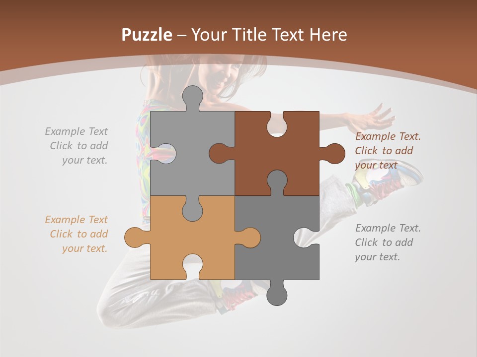 Laugh Teenager Aerobic PowerPoint Template