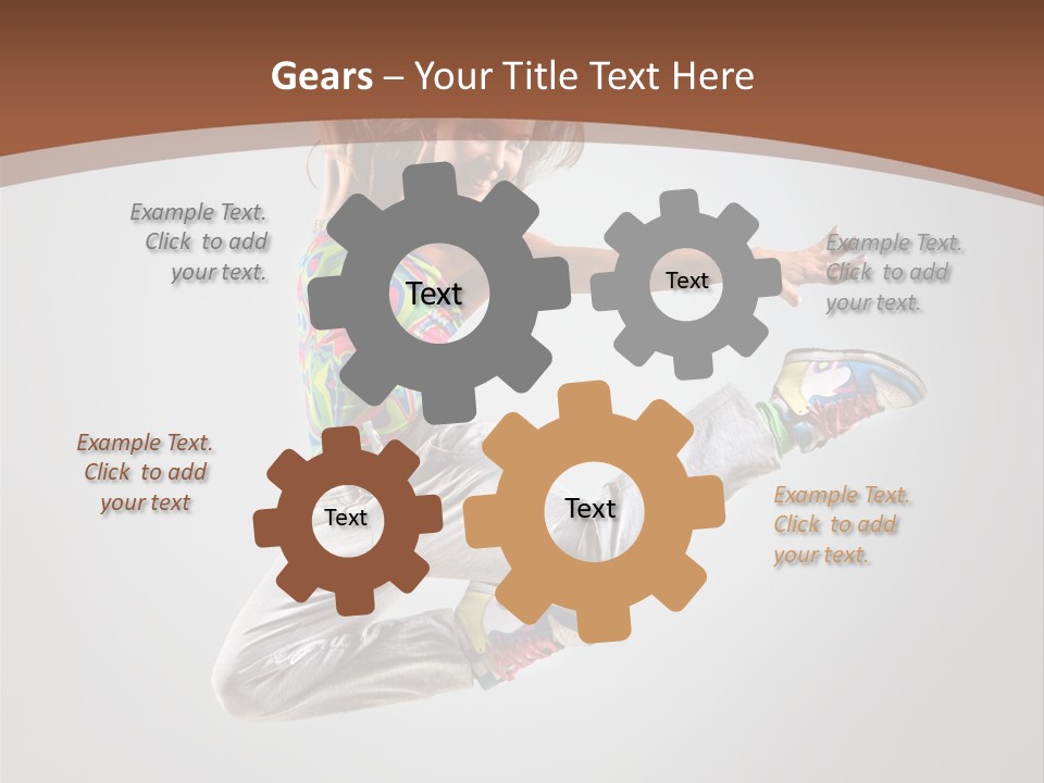 Laugh Teenager Aerobic PowerPoint Template