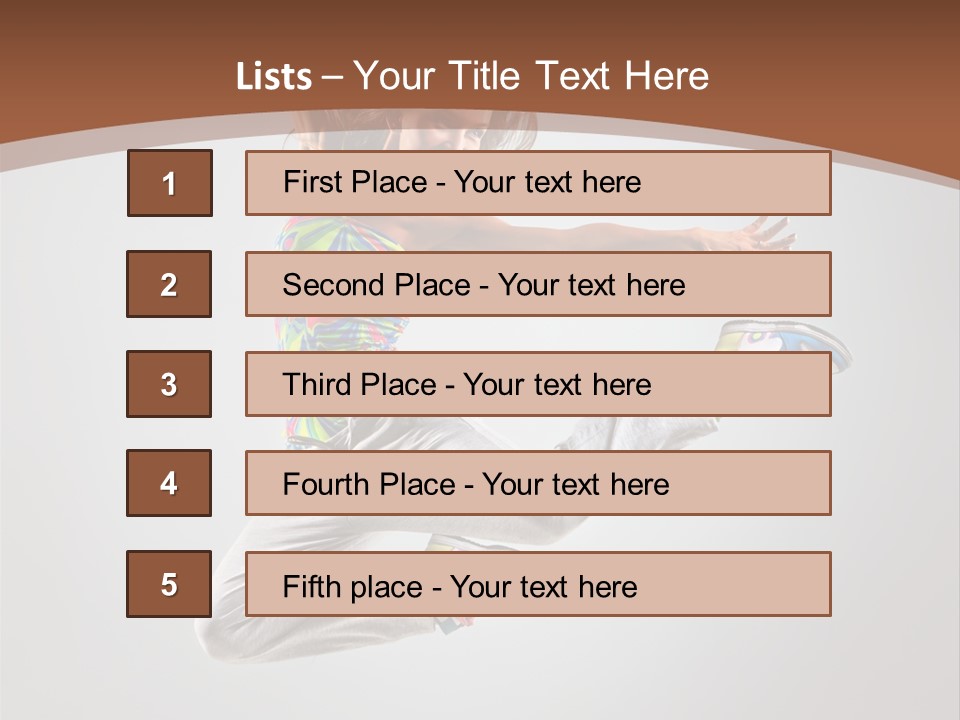 Laugh Teenager Aerobic PowerPoint Template
