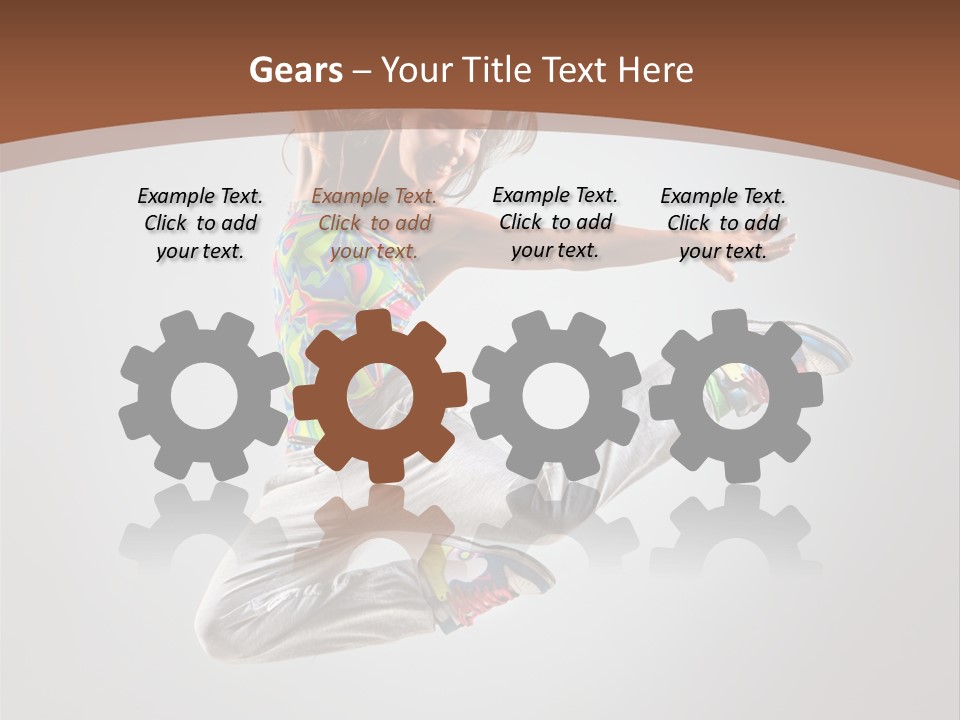 Laugh Teenager Aerobic PowerPoint Template