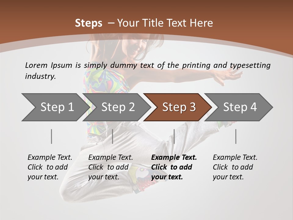 Laugh Teenager Aerobic PowerPoint Template