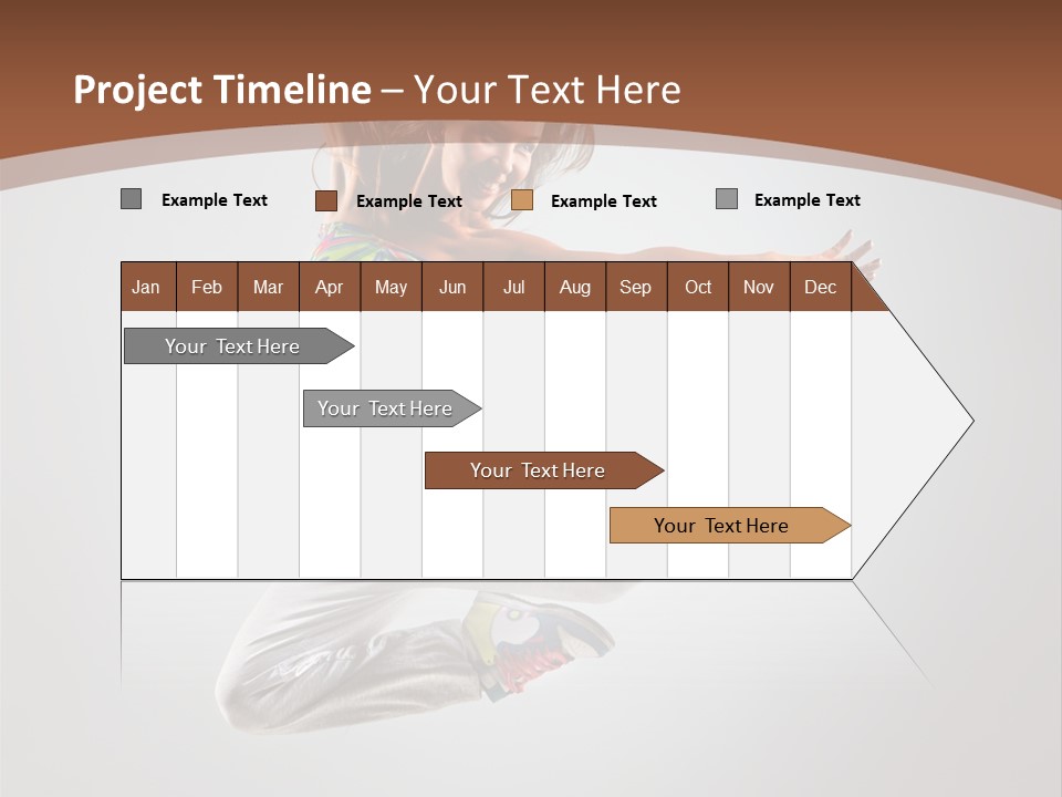 Laugh Teenager Aerobic PowerPoint Template