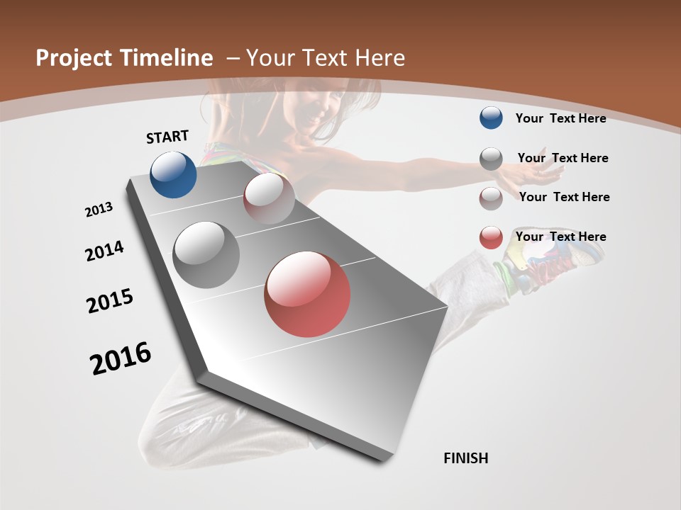 Laugh Teenager Aerobic PowerPoint Template