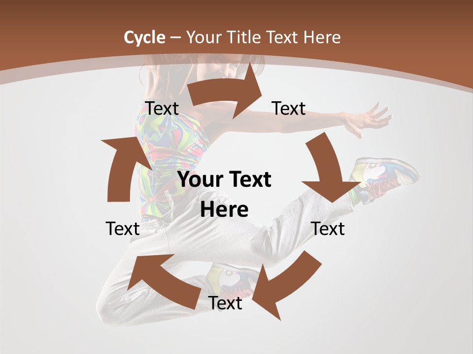 Laugh Teenager Aerobic PowerPoint Template