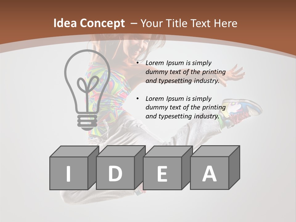 Laugh Teenager Aerobic PowerPoint Template