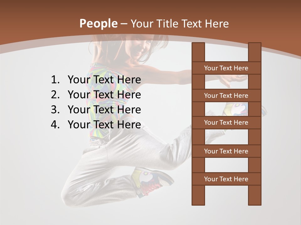 Laugh Teenager Aerobic PowerPoint Template