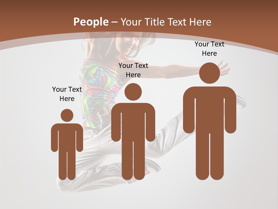 Laugh Teenager Aerobic PowerPoint Template