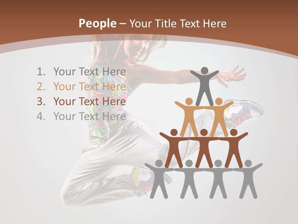 Laugh Teenager Aerobic PowerPoint Template