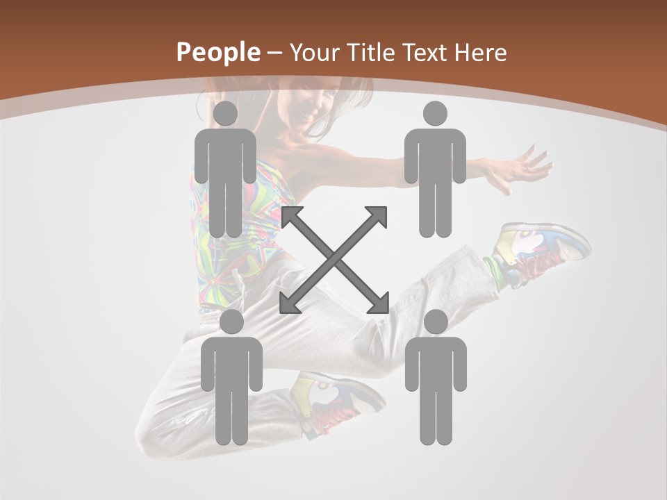 Laugh Teenager Aerobic PowerPoint Template