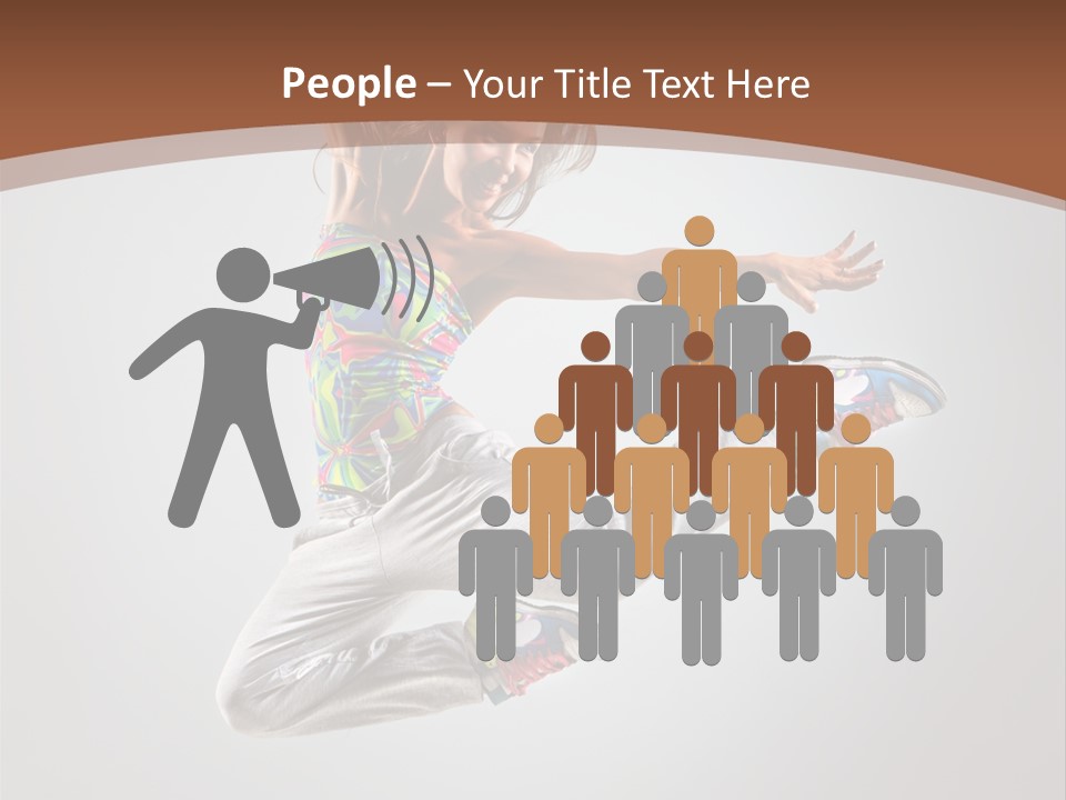 Laugh Teenager Aerobic PowerPoint Template