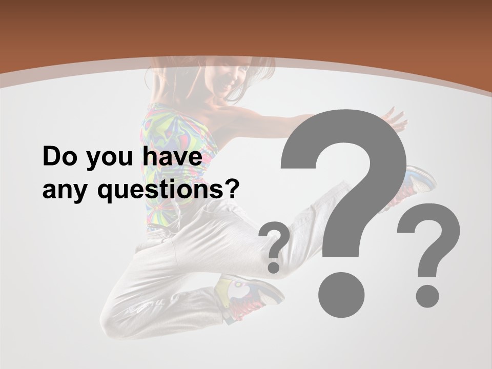 Laugh Teenager Aerobic PowerPoint Template