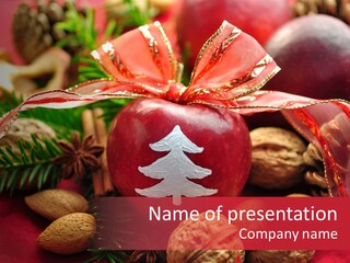 Cinnamon Stick Fir Perfume PowerPoint Template