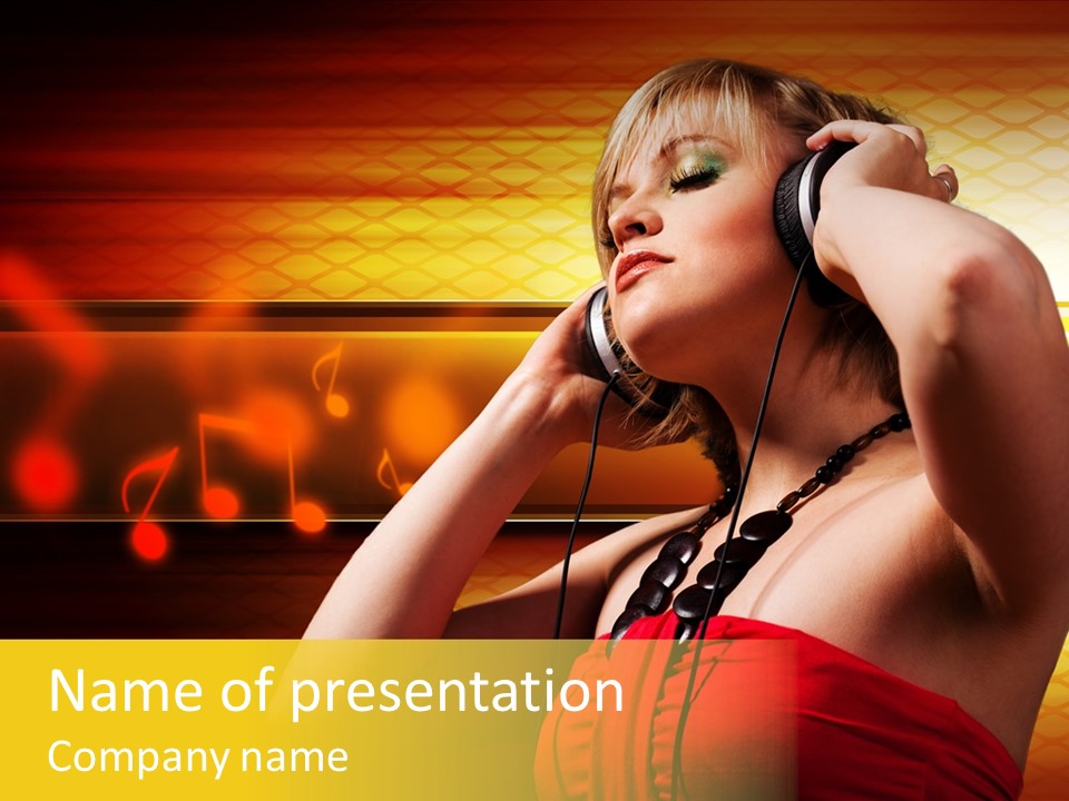 Background Music Festive PowerPoint Template