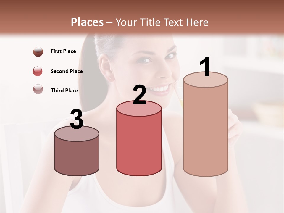 Morning Health Woman PowerPoint Template