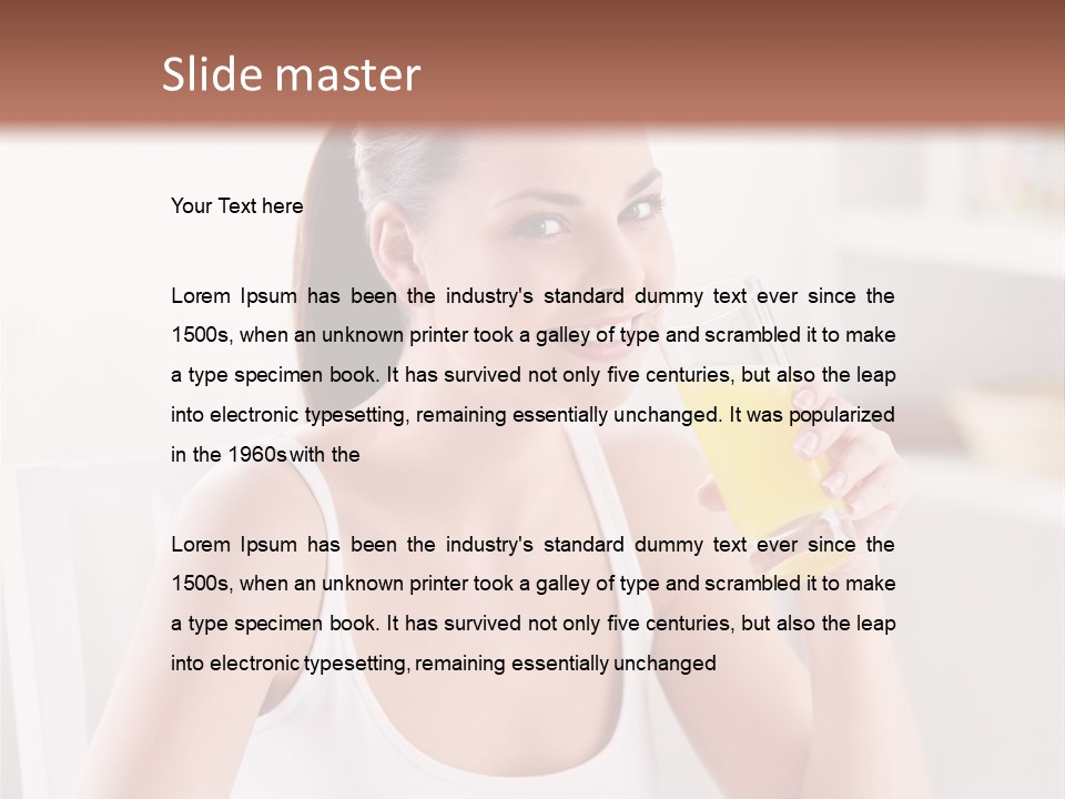 Morning Health Woman PowerPoint Template