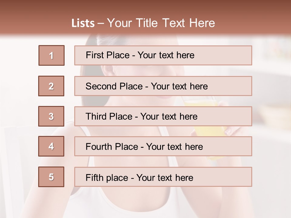 Morning Health Woman PowerPoint Template