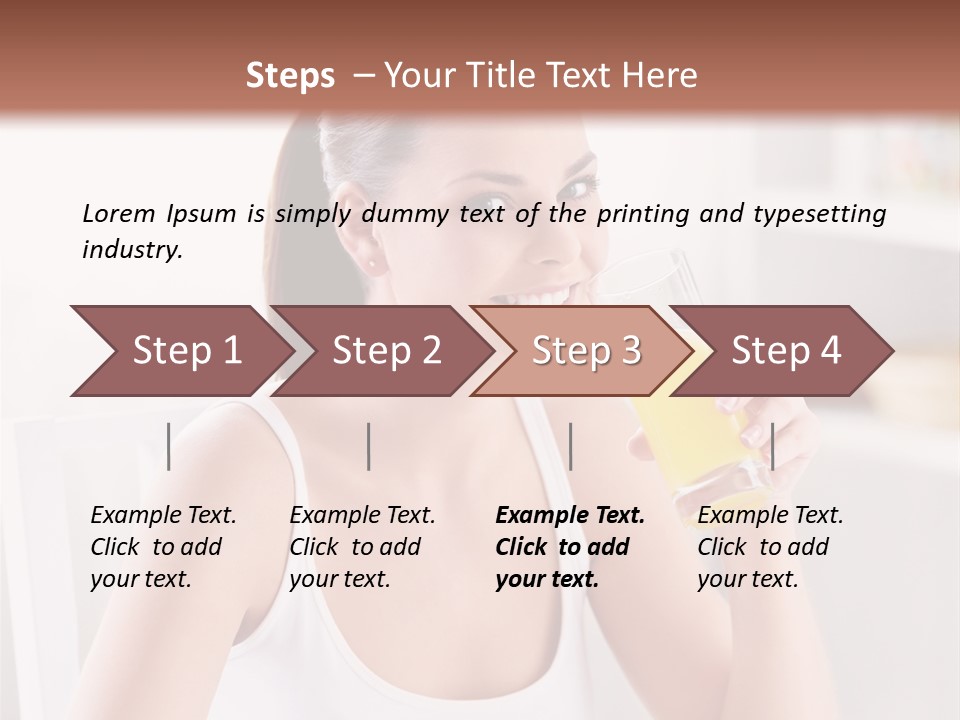 Morning Health Woman PowerPoint Template